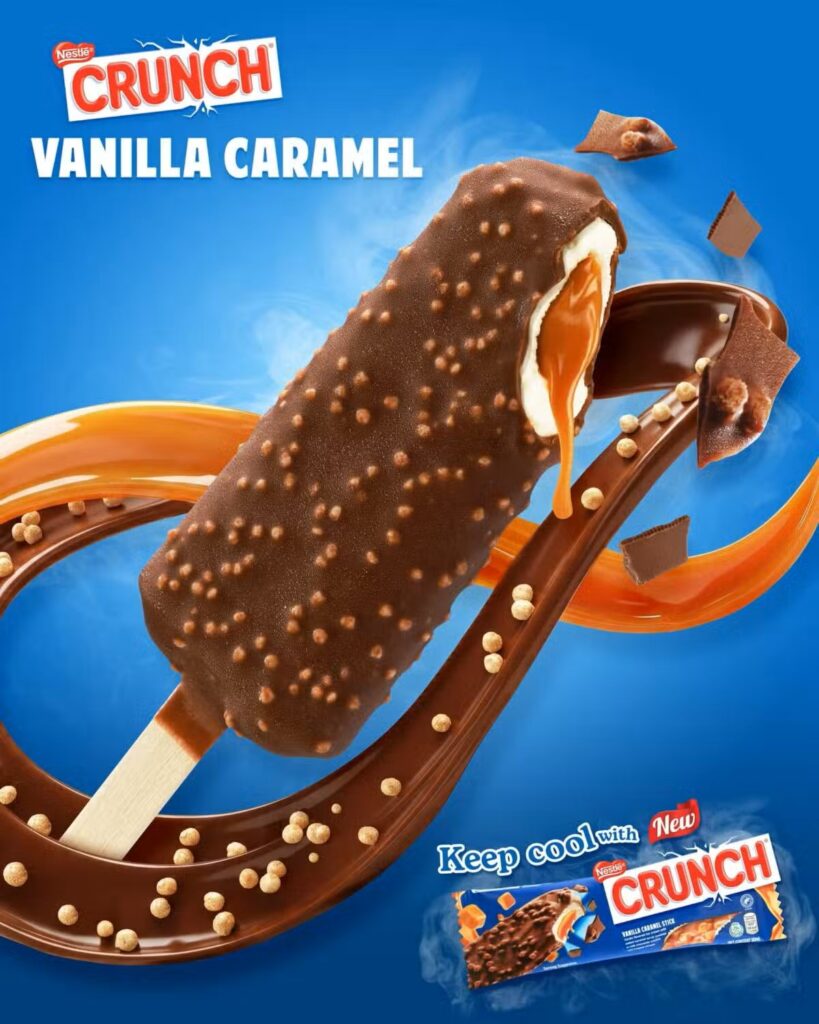 New Crunch Vanilla Caramel Ice Cream